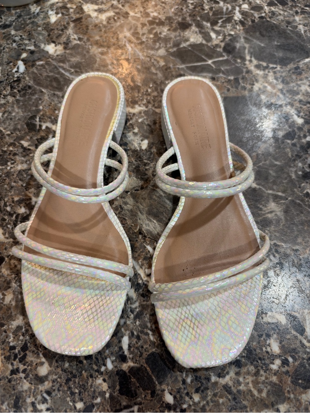 Iridescent Strappy Women's Sandals